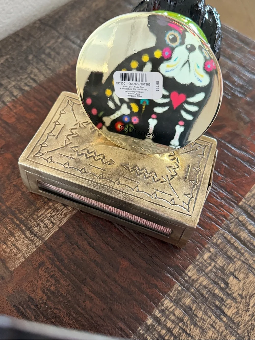BBW Disney Malificient Villain Raven Soap Dispenser with Gold Base